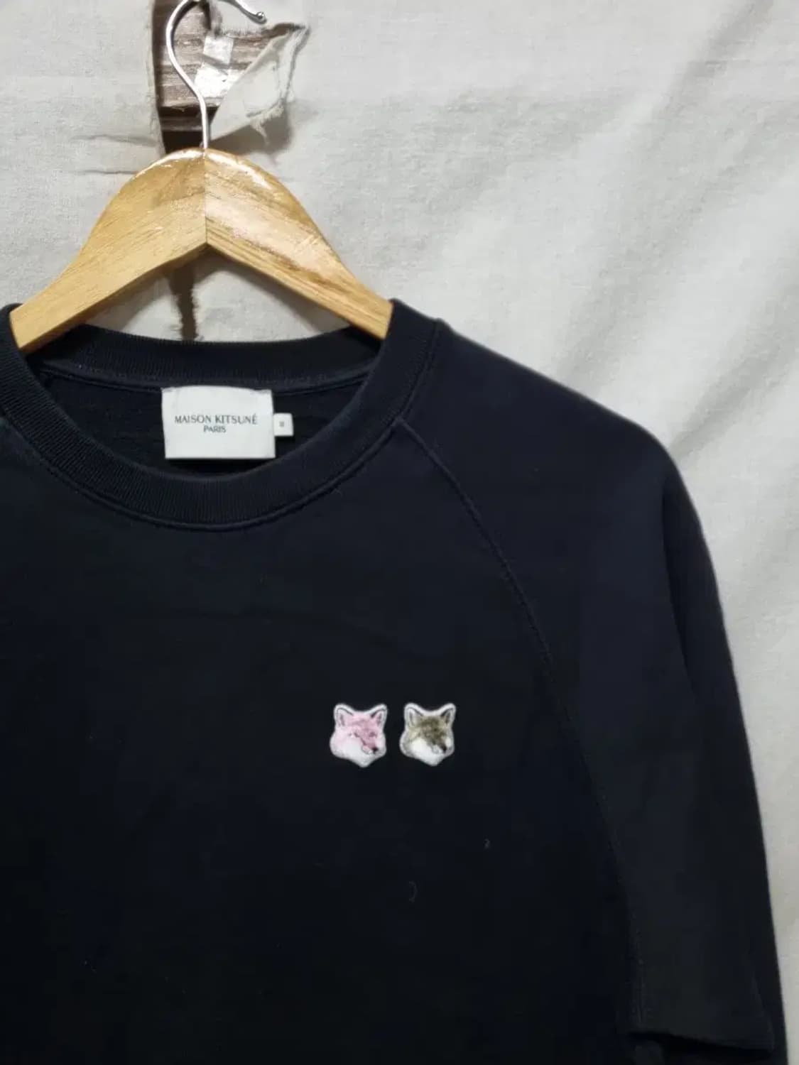 메종키츠네 더블 폭스 블랙 맨투맨 95 상품이미지3