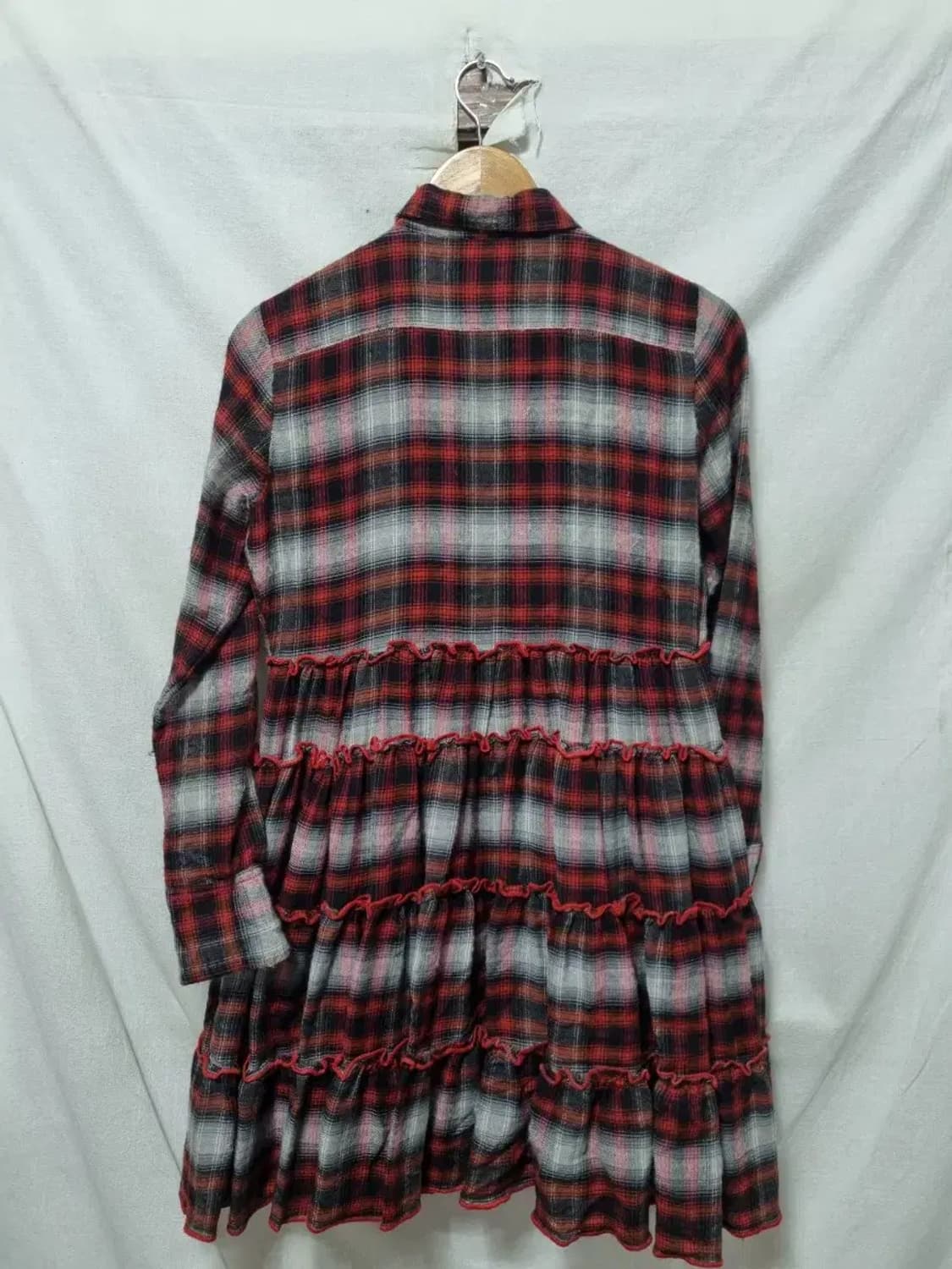 데님앤서플라이 체크 캉캉 원피스 S 상품이미지3