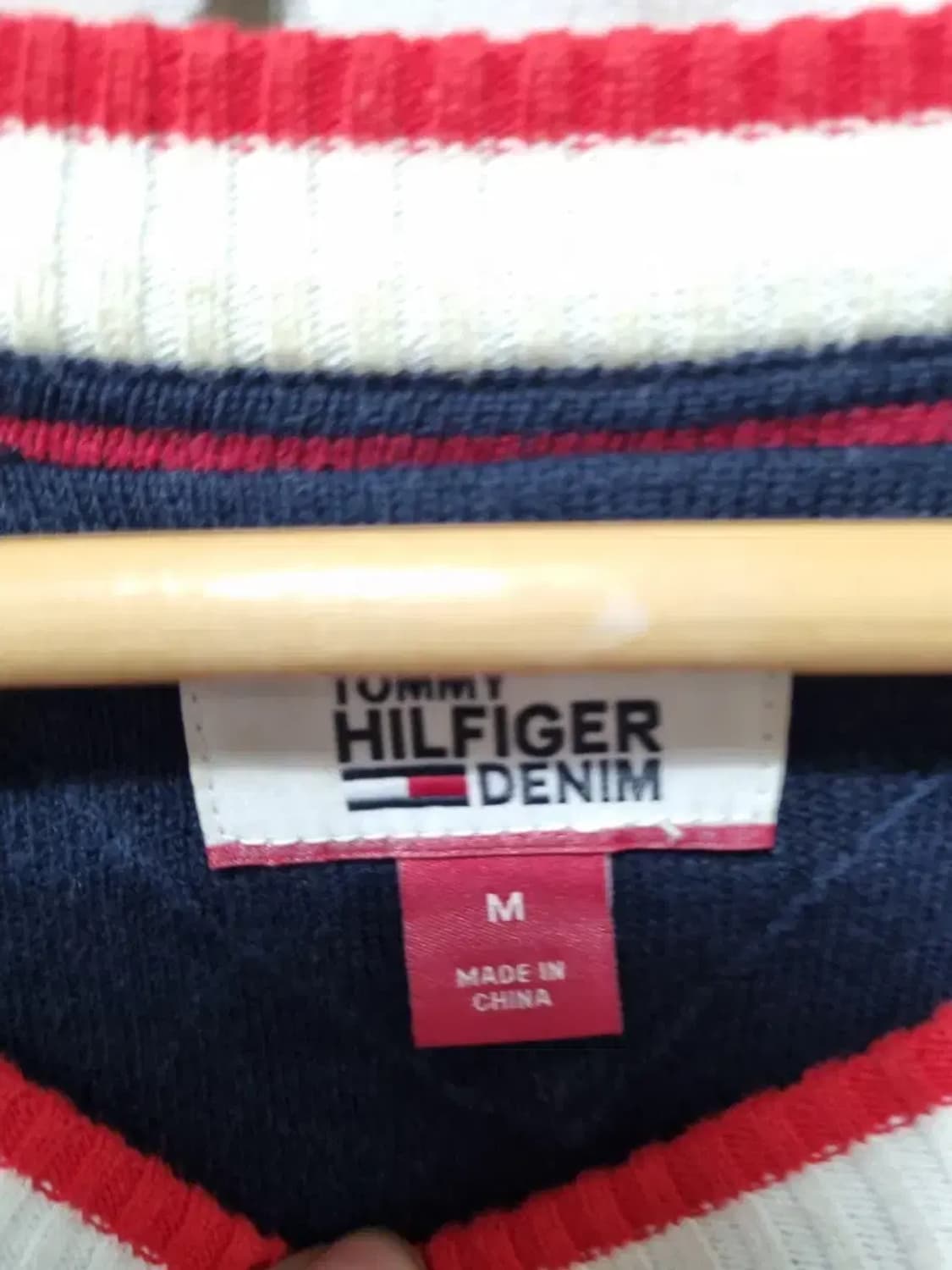 타미힐피거 스트라이프 니트 M 상품이미지4
