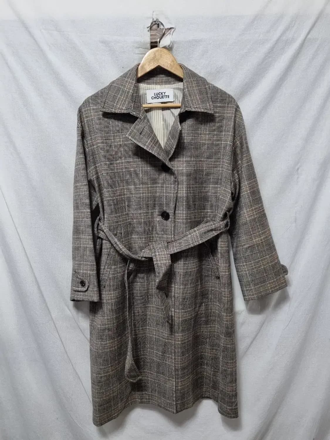 럭키슈에뜨 체크 코트 자켓 36 상품이미지1