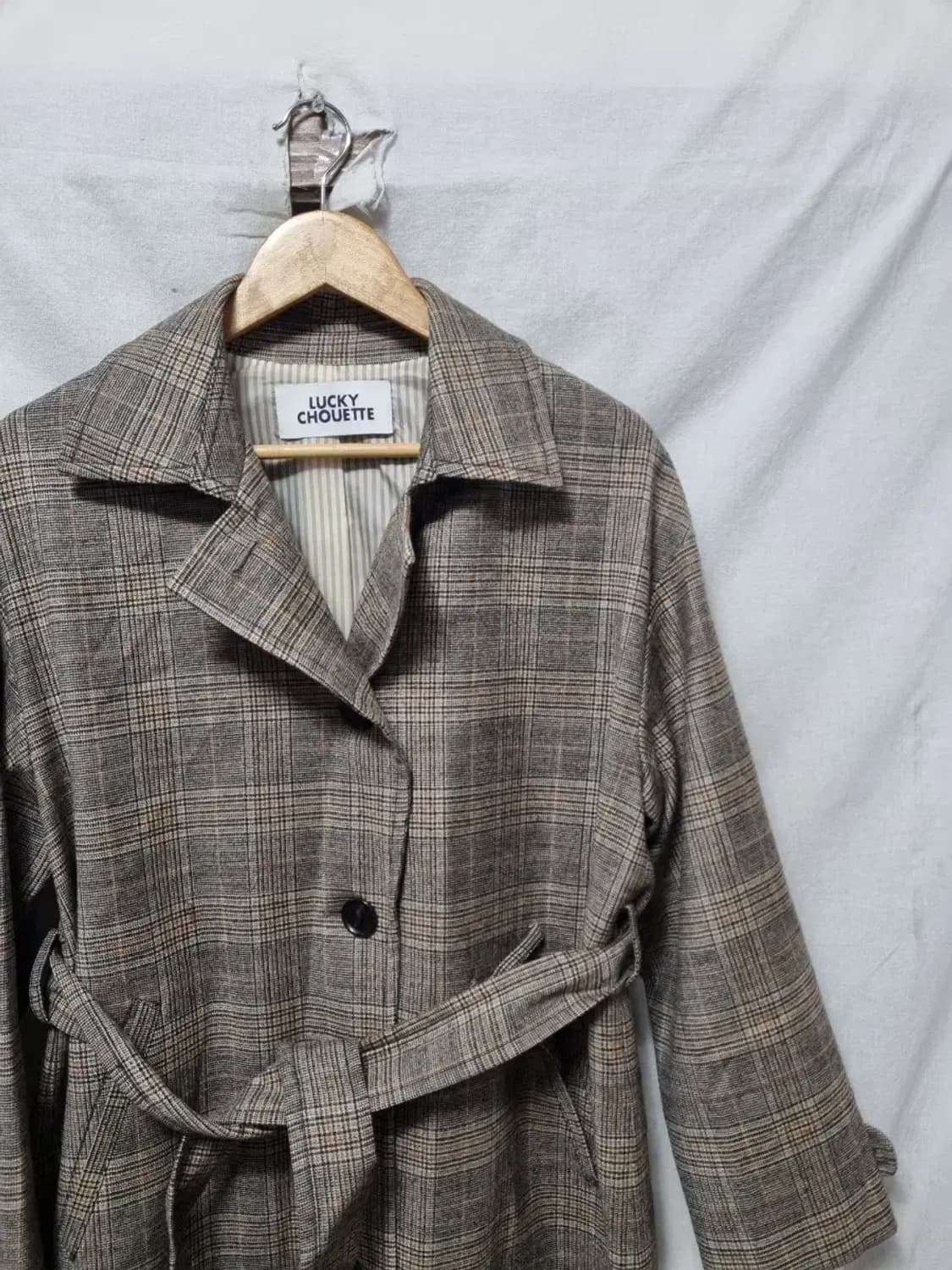 럭키슈에뜨 체크 코트 자켓 36 상품이미지3