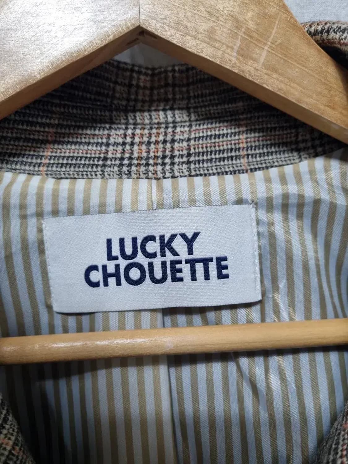 럭키슈에뜨 체크 코트 자켓 36 상품이미지4