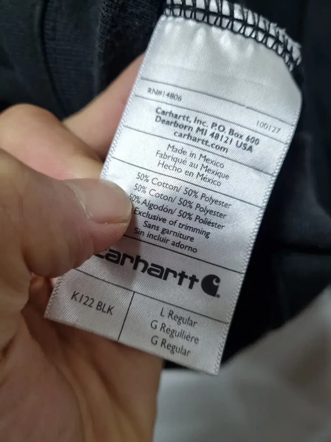 칼하트 후드 집업 L 상품이미지5