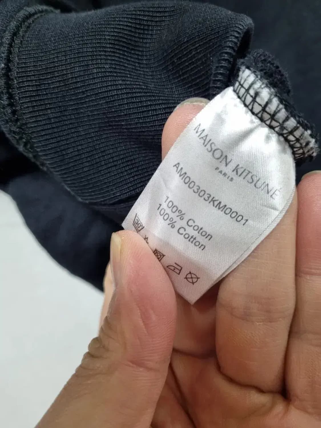 메종키츠네 폭스 헤드 블랙 맨투맨 S 상품이미지5