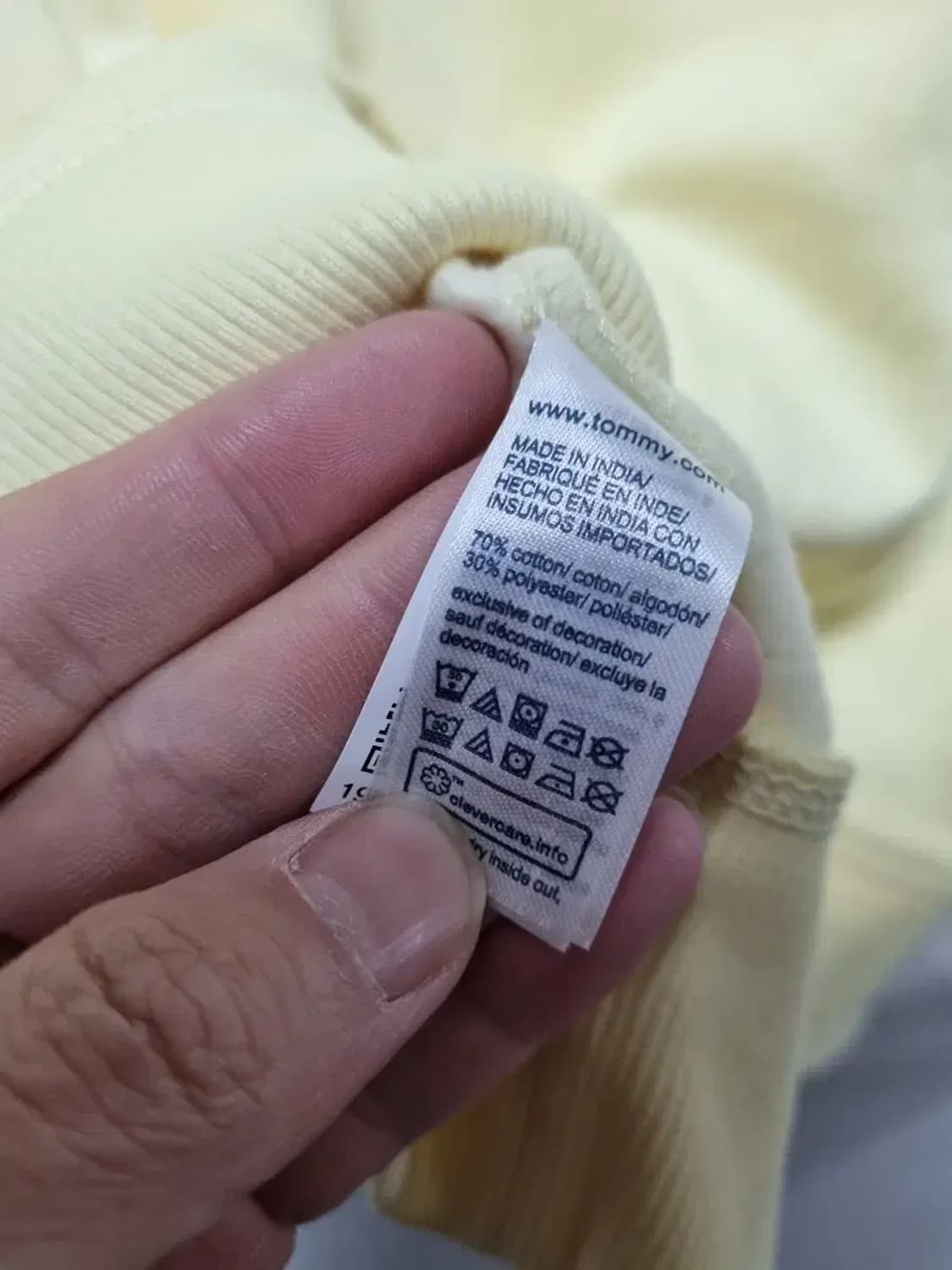 새상품) 타미힐피거 옐로우 로고 후드티 M 상품이미지5