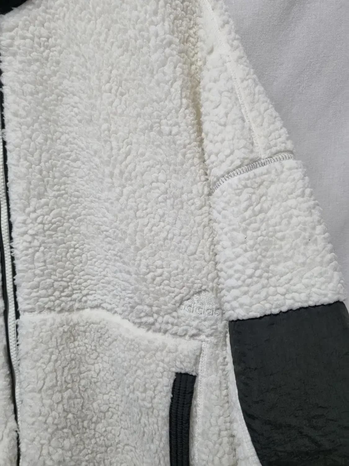 화이트 뽀글이 플리스 집업 자켓 2XL 상품이미지3