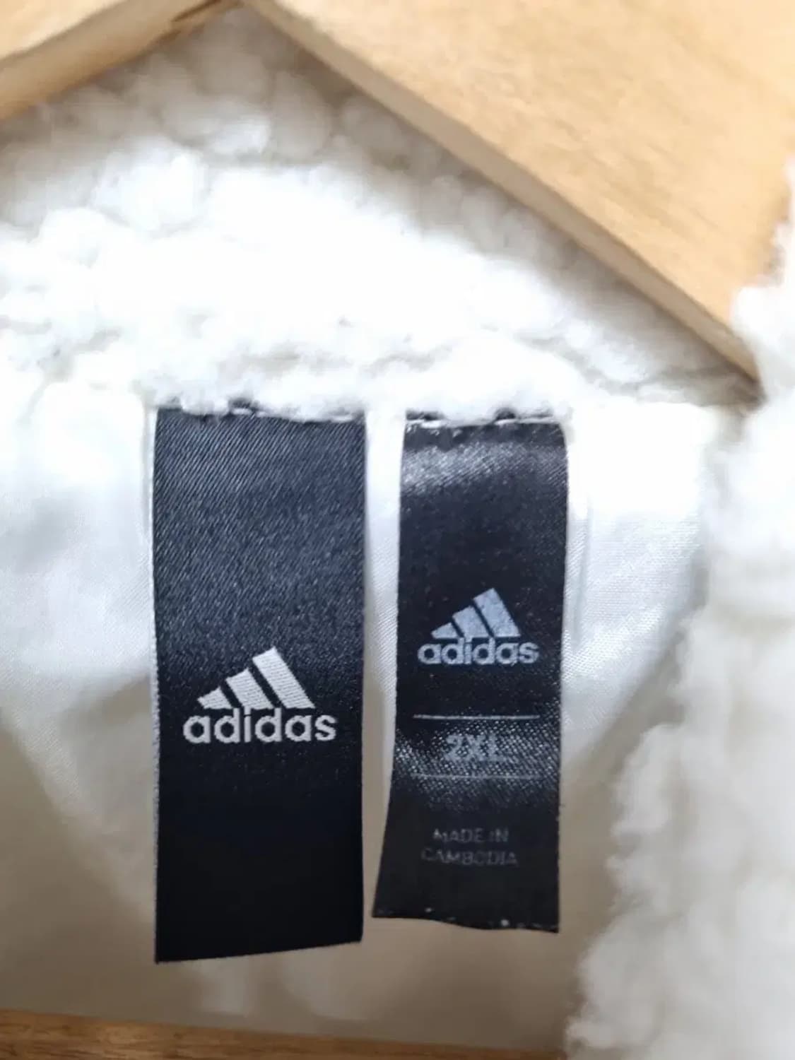 화이트 뽀글이 플리스 집업 자켓 2XL 상품이미지4