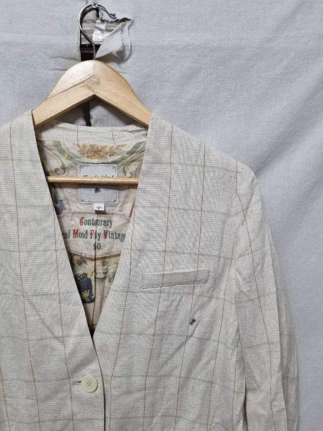 앤더슨벨 체크무늬 자켓 S 상품이미지3