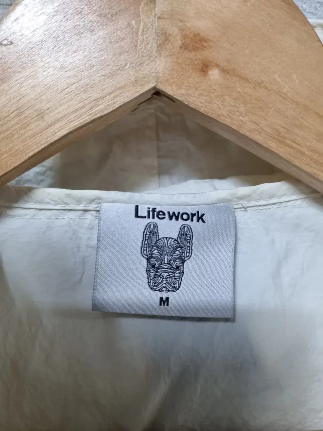 라이프워크 화이트 후드 바람막이 자켓 M 상품이미지4