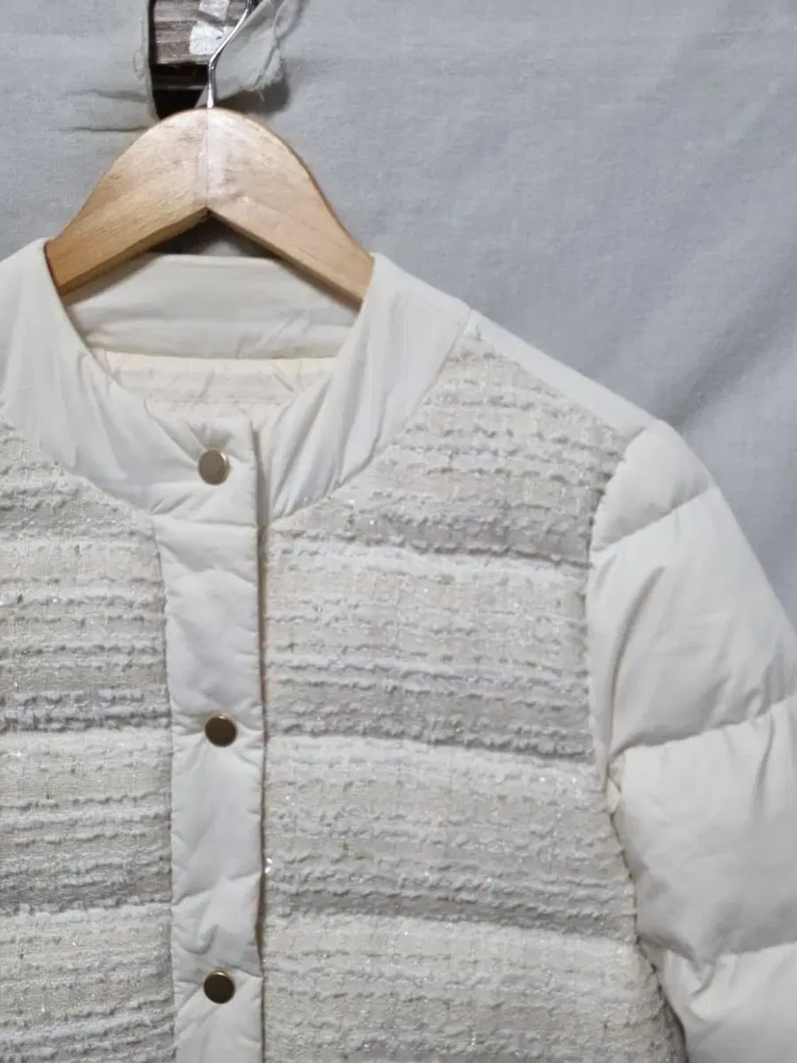 게스 트위드 숏 패딩 XS 상품이미지3