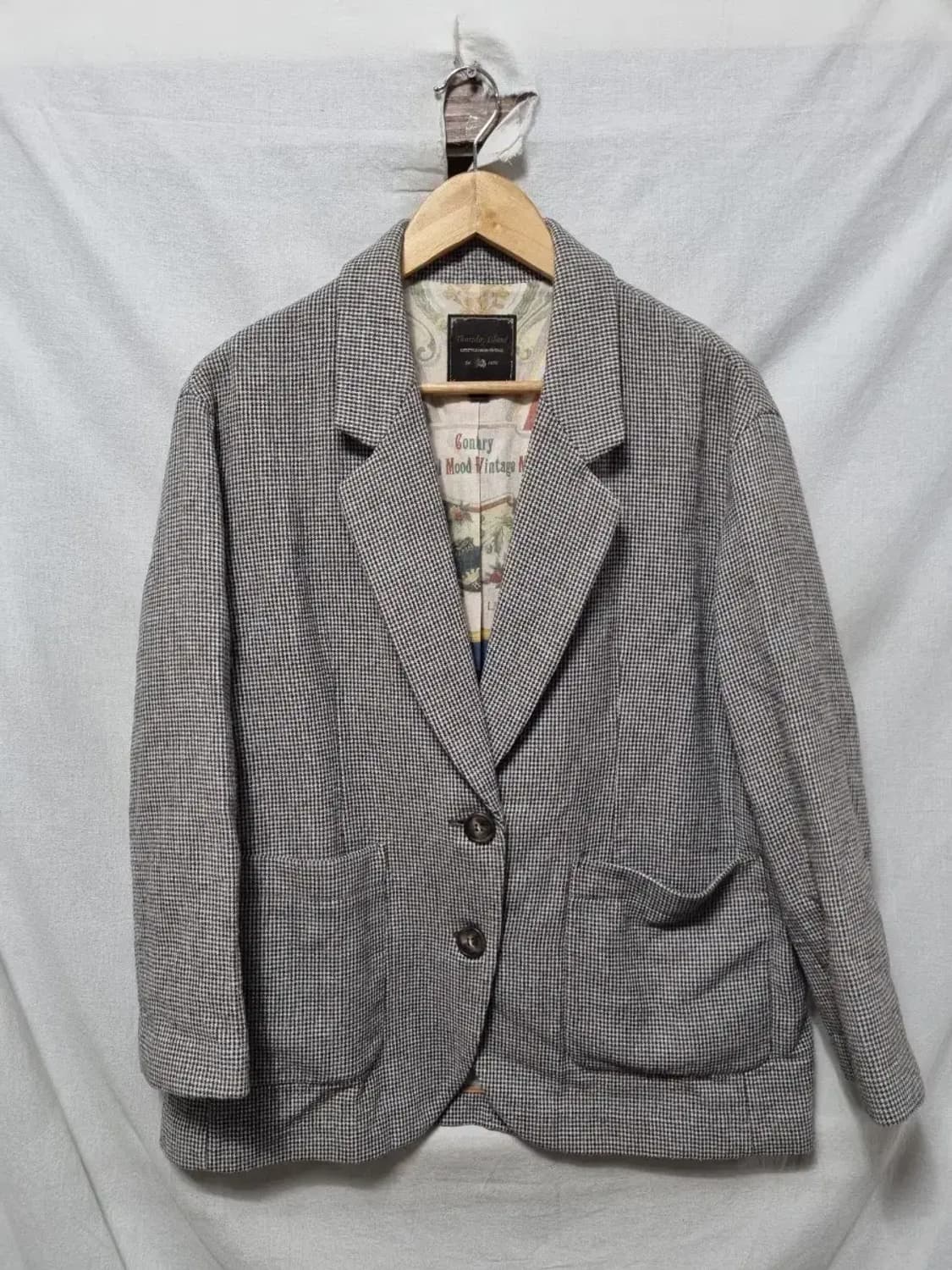 써스데이아일랜드 체크 자켓 S 상품이미지1