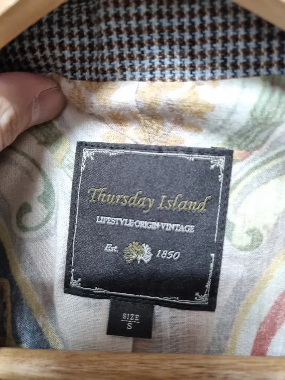 써스데이아일랜드 체크 자켓 S 상품이미지4