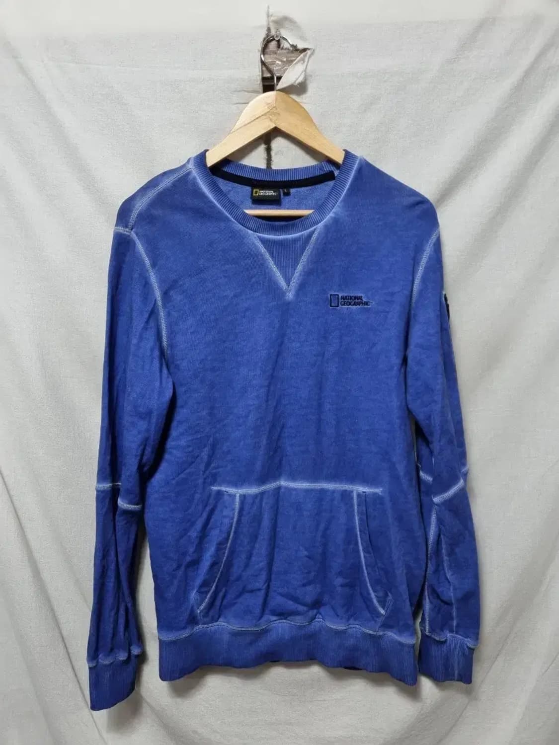 내셔널지오그래픽 블루 맨투맨 티셔츠 L 상품이미지1