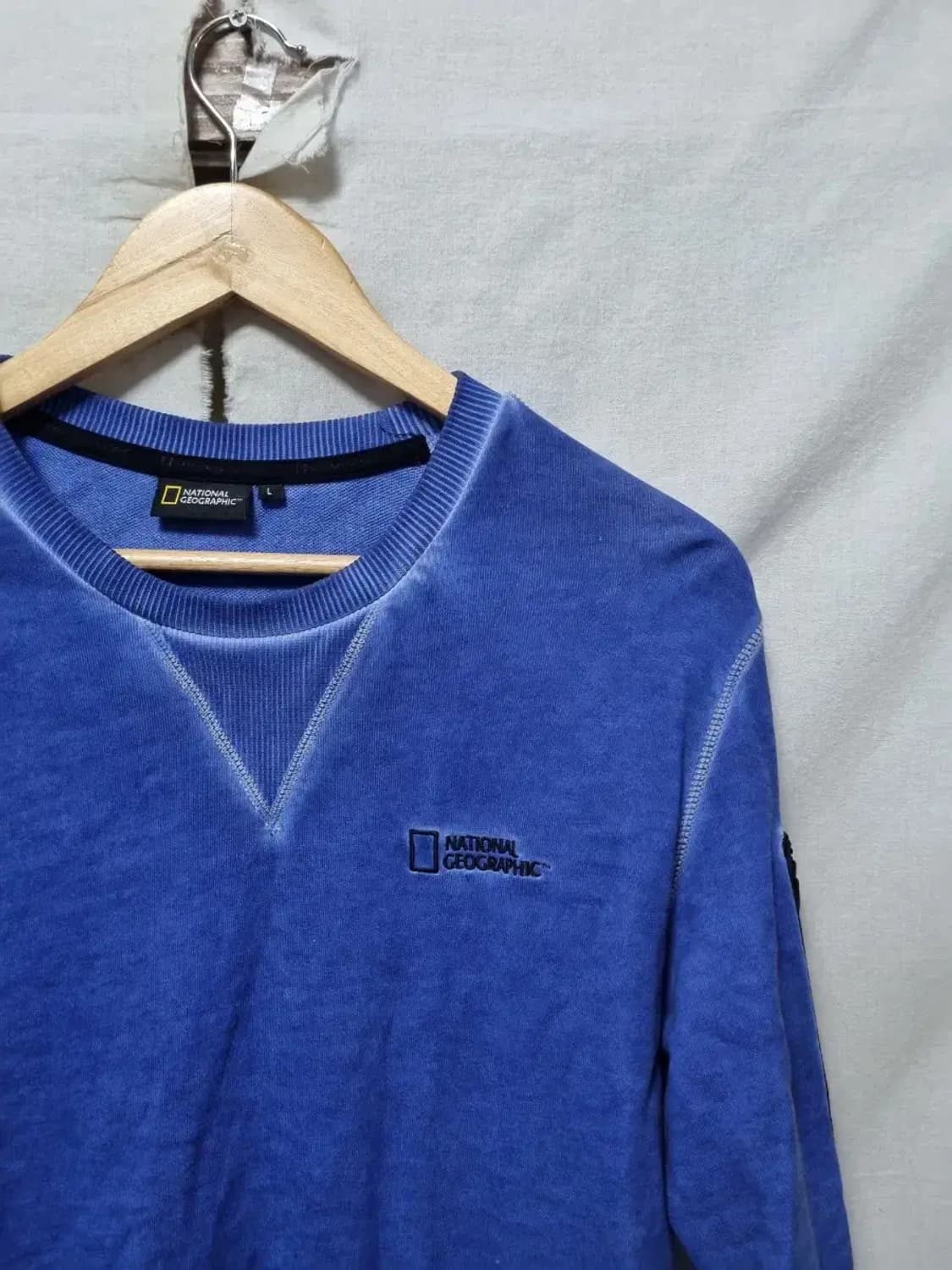내셔널지오그래픽 블루 맨투맨 티셔츠 L 상품이미지3