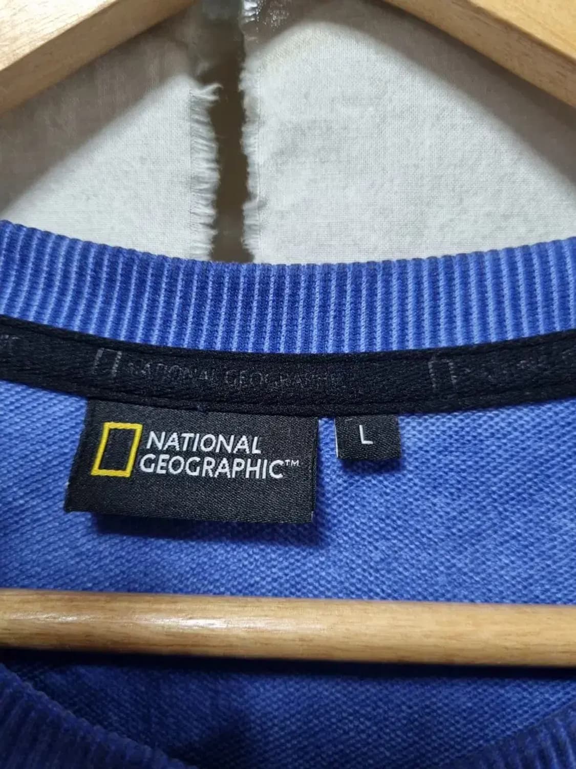 내셔널지오그래픽 블루 맨투맨 티셔츠 L 상품이미지4