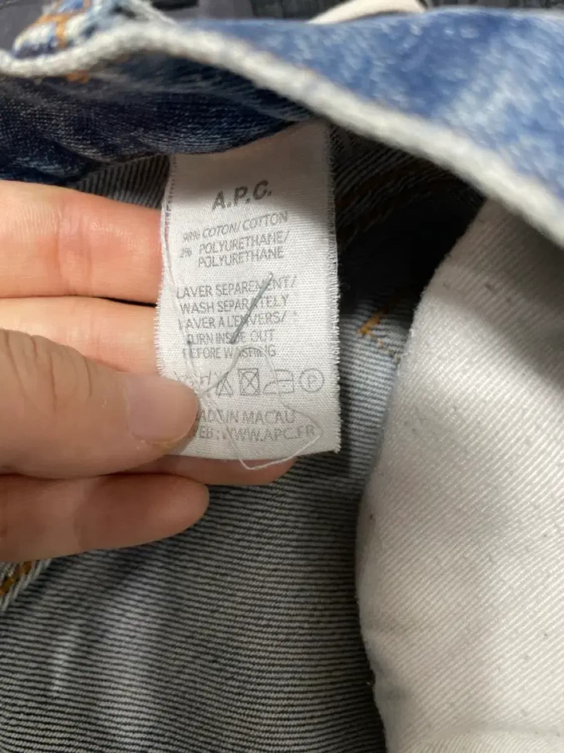 APC 아페쎄 워싱 데님 청바지 31 상품이미지4
