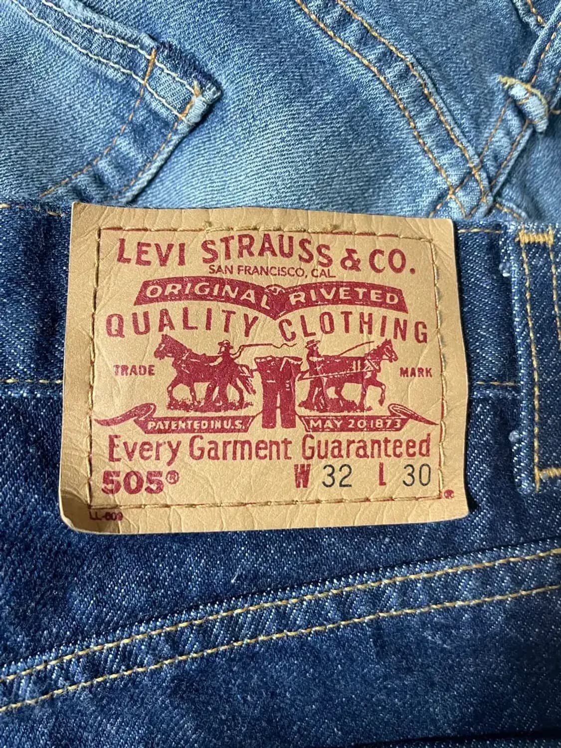리바이스 505 진청 데님 32/30 상품이미지3