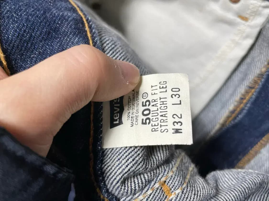 리바이스 505 진청 데님 32/30 상품이미지4