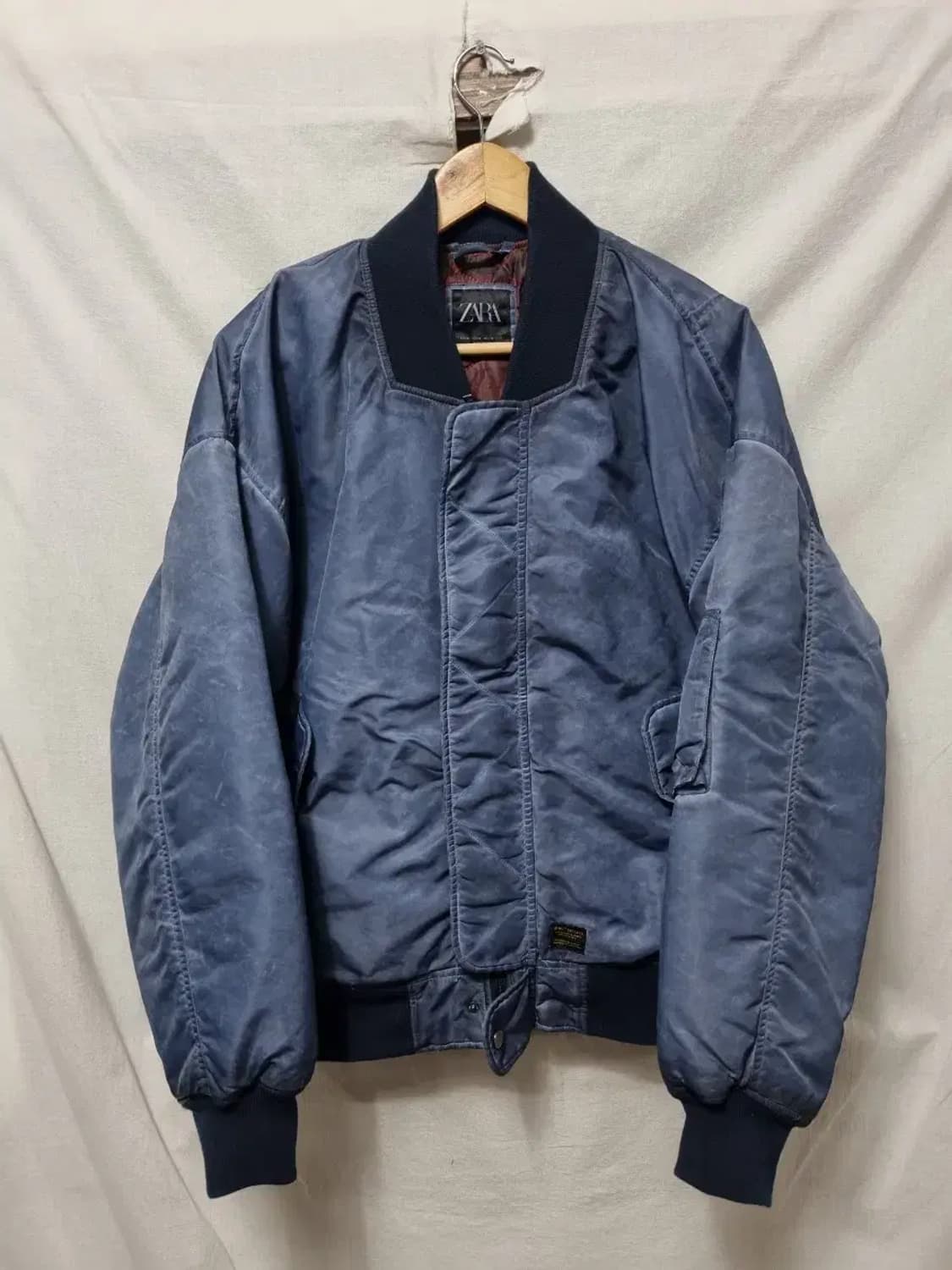 자라 블루종 블루 빈티지 항공점퍼 M 상품이미지1