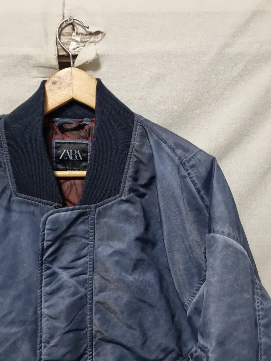 자라 블루종 블루 빈티지 항공점퍼 M 상품이미지2