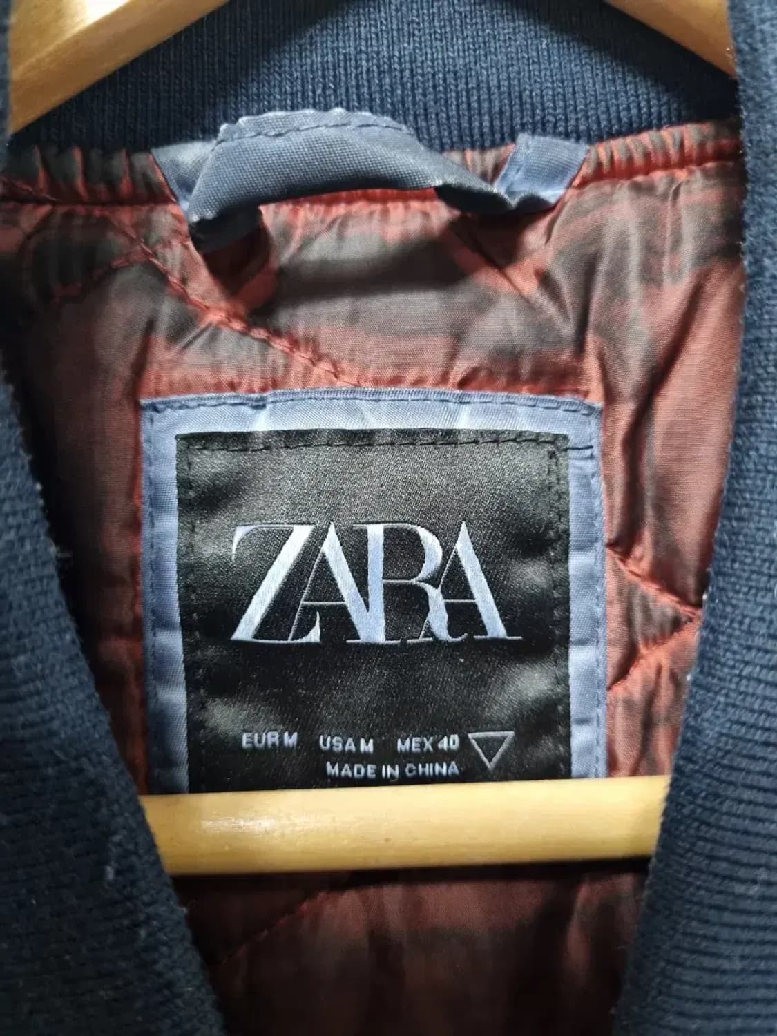 자라 블루종 블루 빈티지 항공점퍼 M 상품이미지4