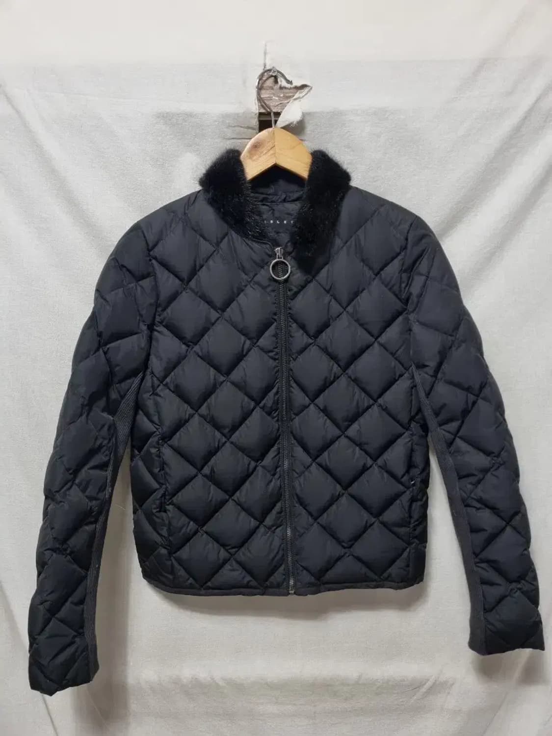 시슬리 블랙 퀼팅 패딩 점퍼 90 상품이미지1