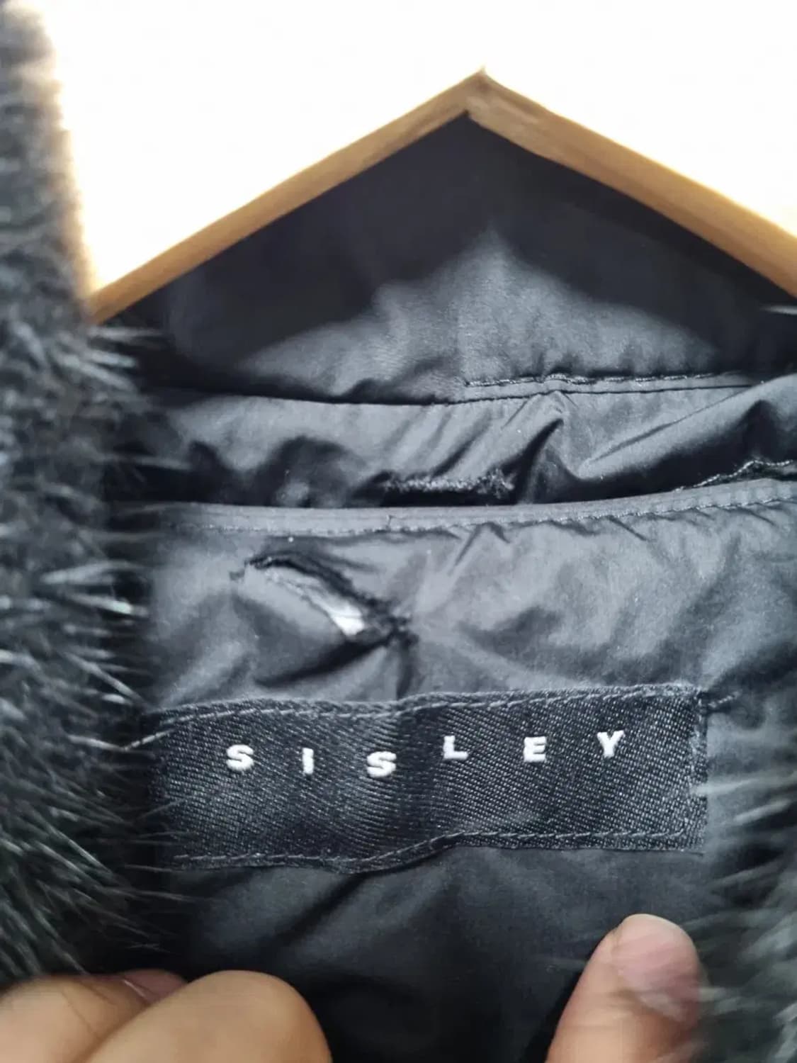 시슬리 블랙 퀼팅 패딩 점퍼 90 상품이미지4