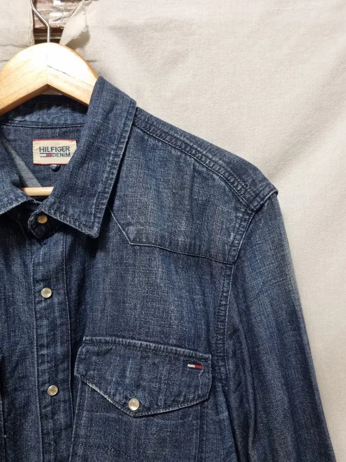 타미힐피거 데님 웨스턴 셔츠 XL 상품이미지3