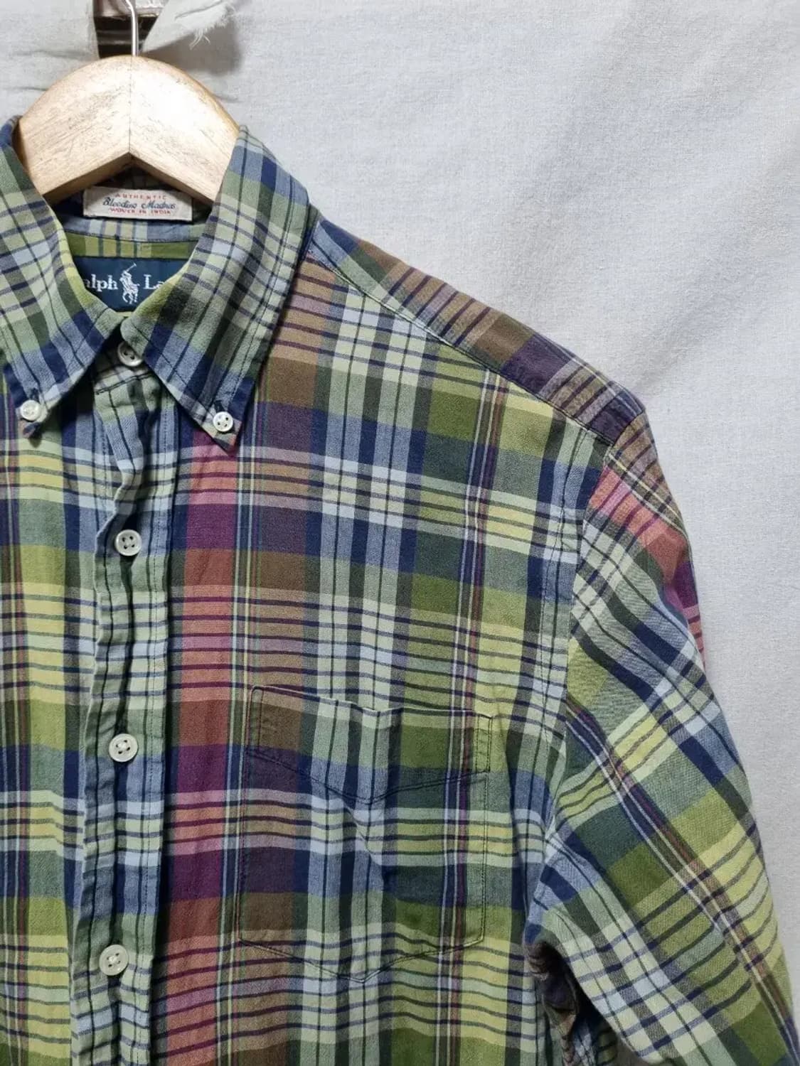 폴로 랄프로렌 체크 클래식핏 셔츠 남방 S 상품이미지3