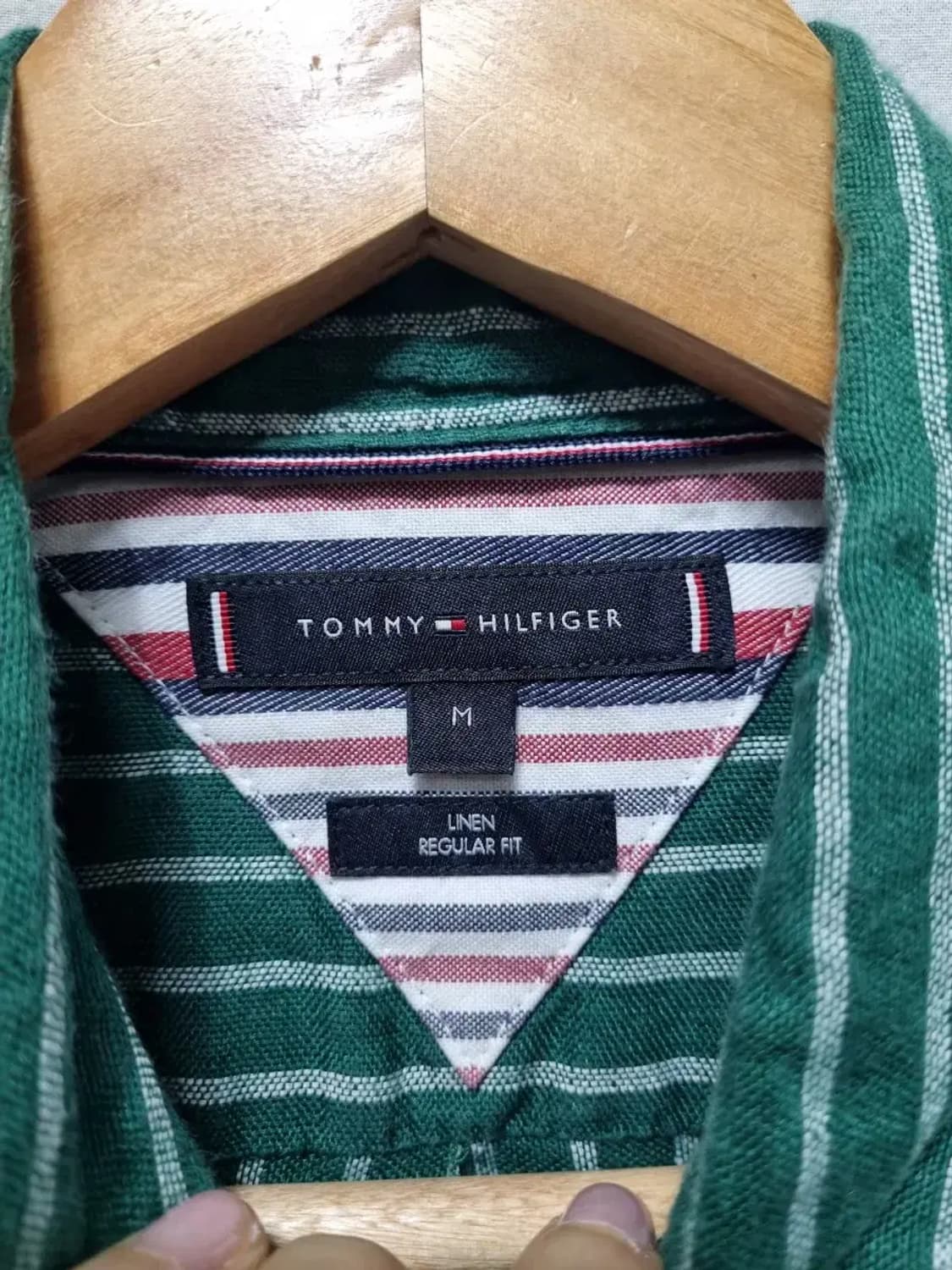 타미힐피거 스트라이프 린넨 셔츠 M 상품이미지4