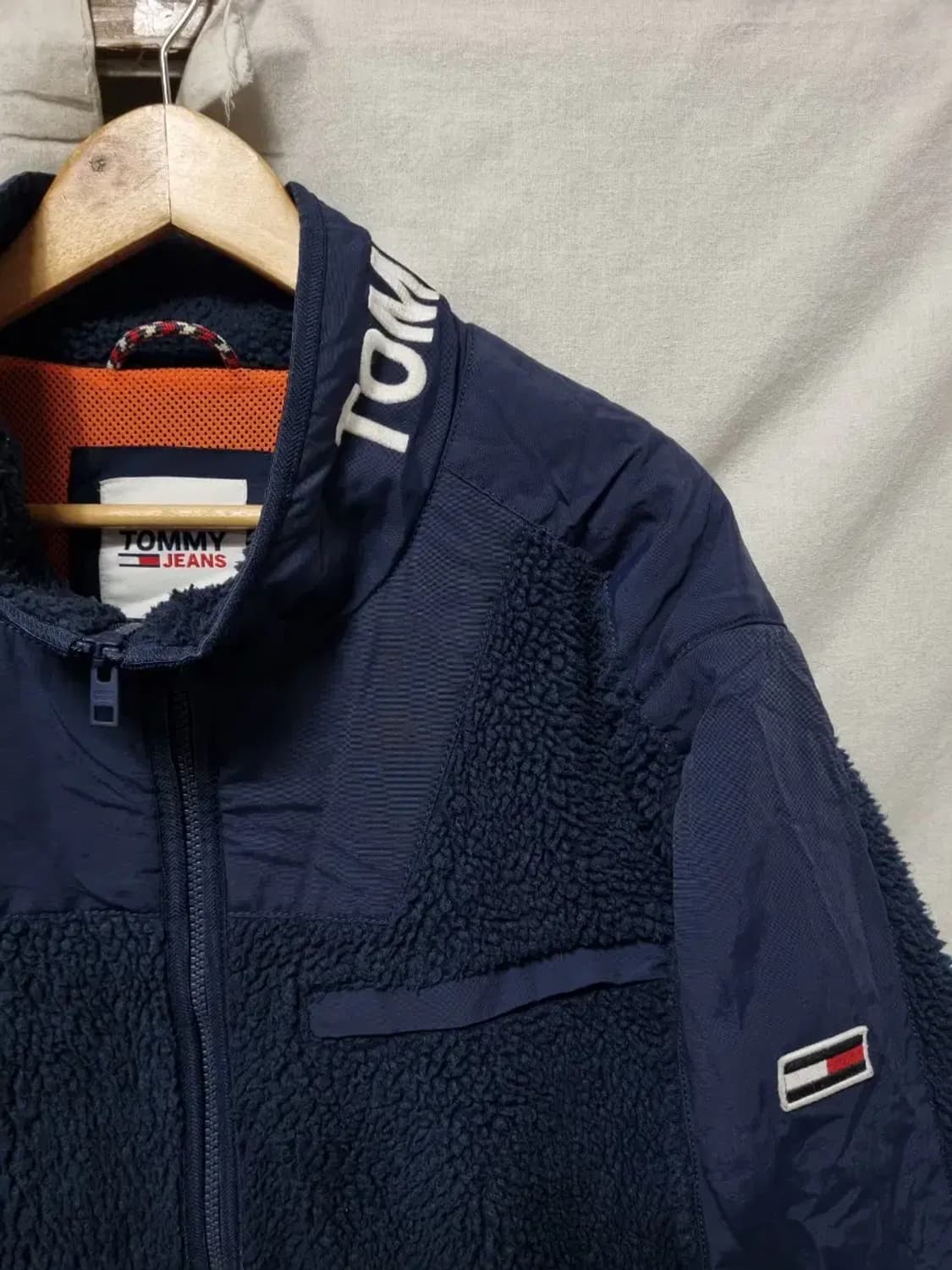 타미힐피거 네이비 뽀글이 플리스 자켓 3XL 상품이미지3