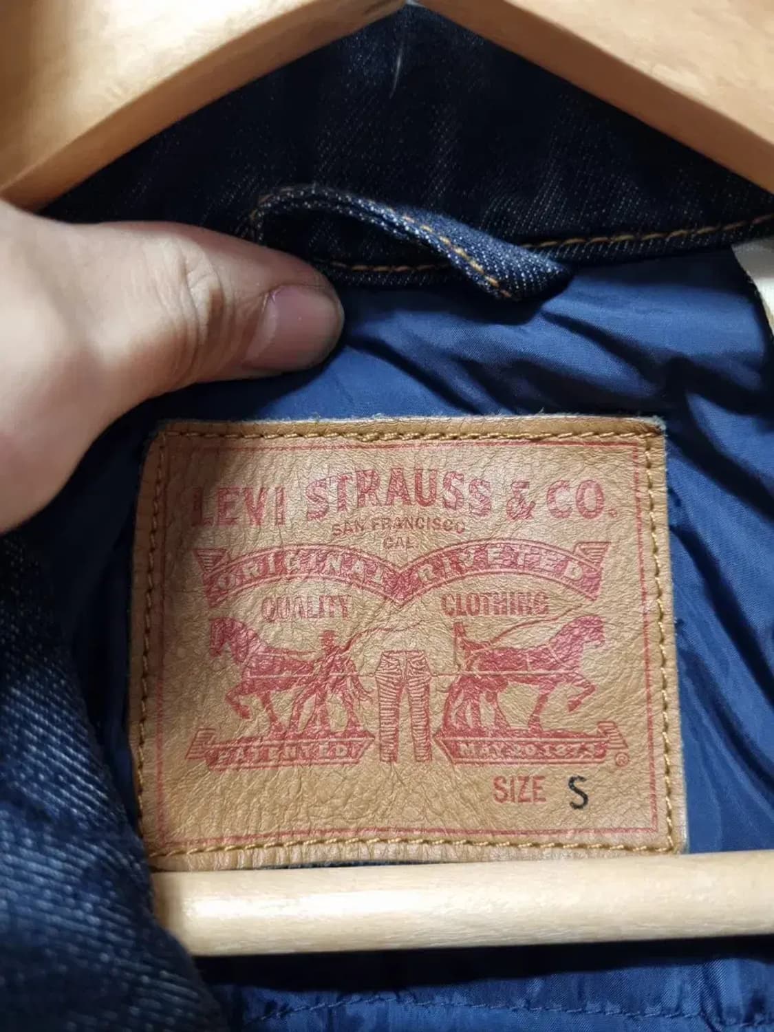 리바이스 데님 패딩 점퍼 S 상품이미지3