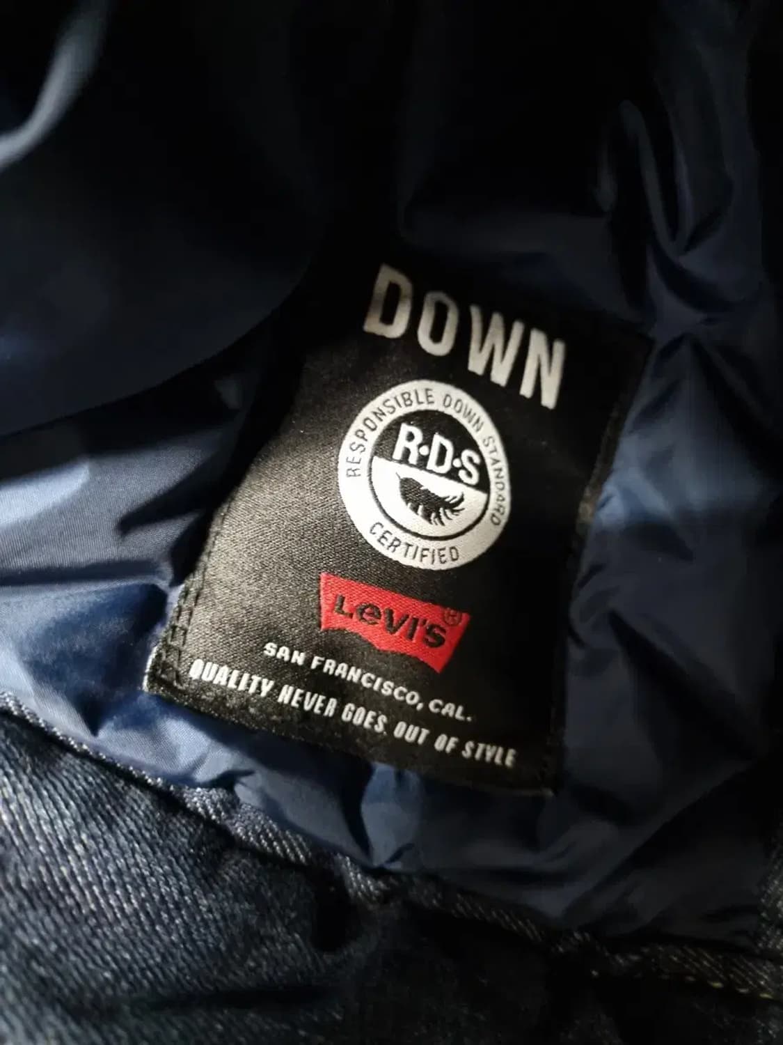 리바이스 데님 패딩 점퍼 S 상품이미지5