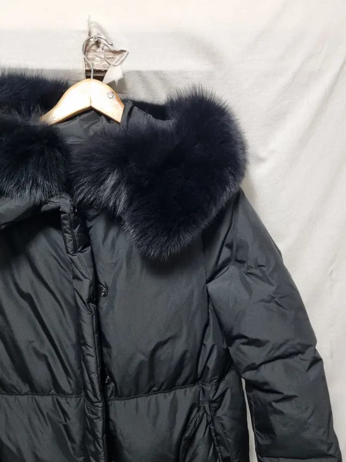 LINE 퍼 패딩 점퍼 S 상품이미지3