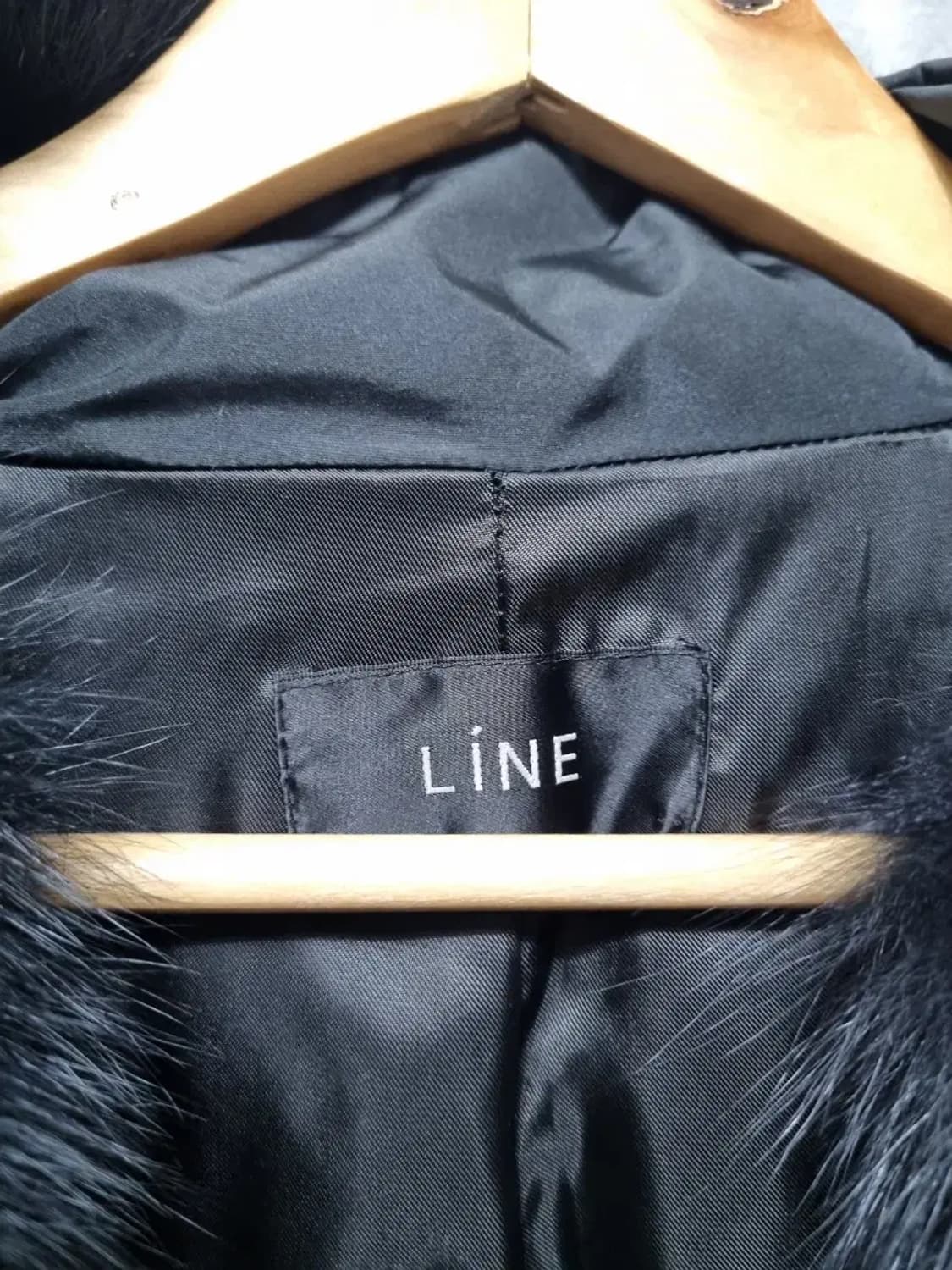 LINE 퍼 패딩 점퍼 S 상품이미지4