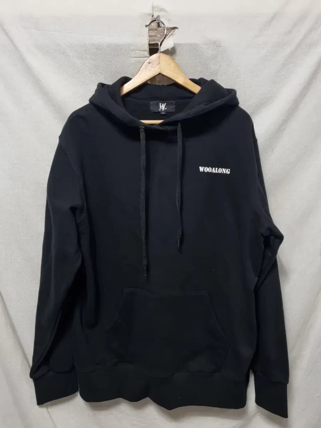 우알롱 블랙 후드티 L 상품이미지1