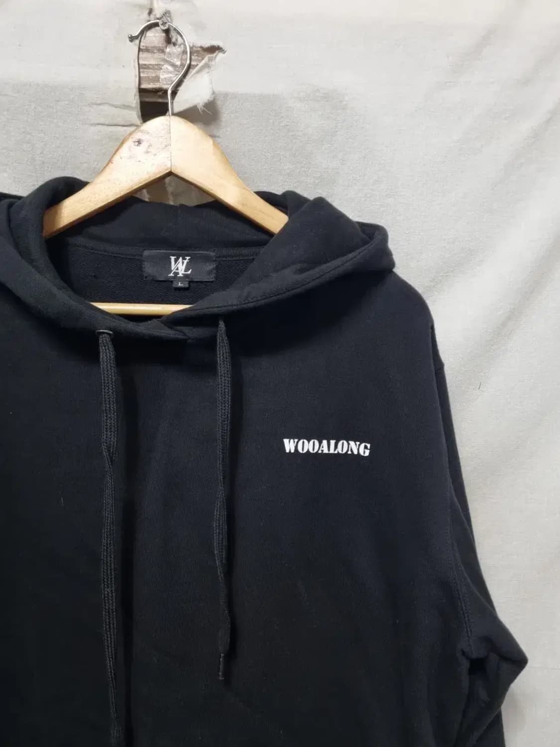 우알롱 블랙 후드티 L 상품이미지3