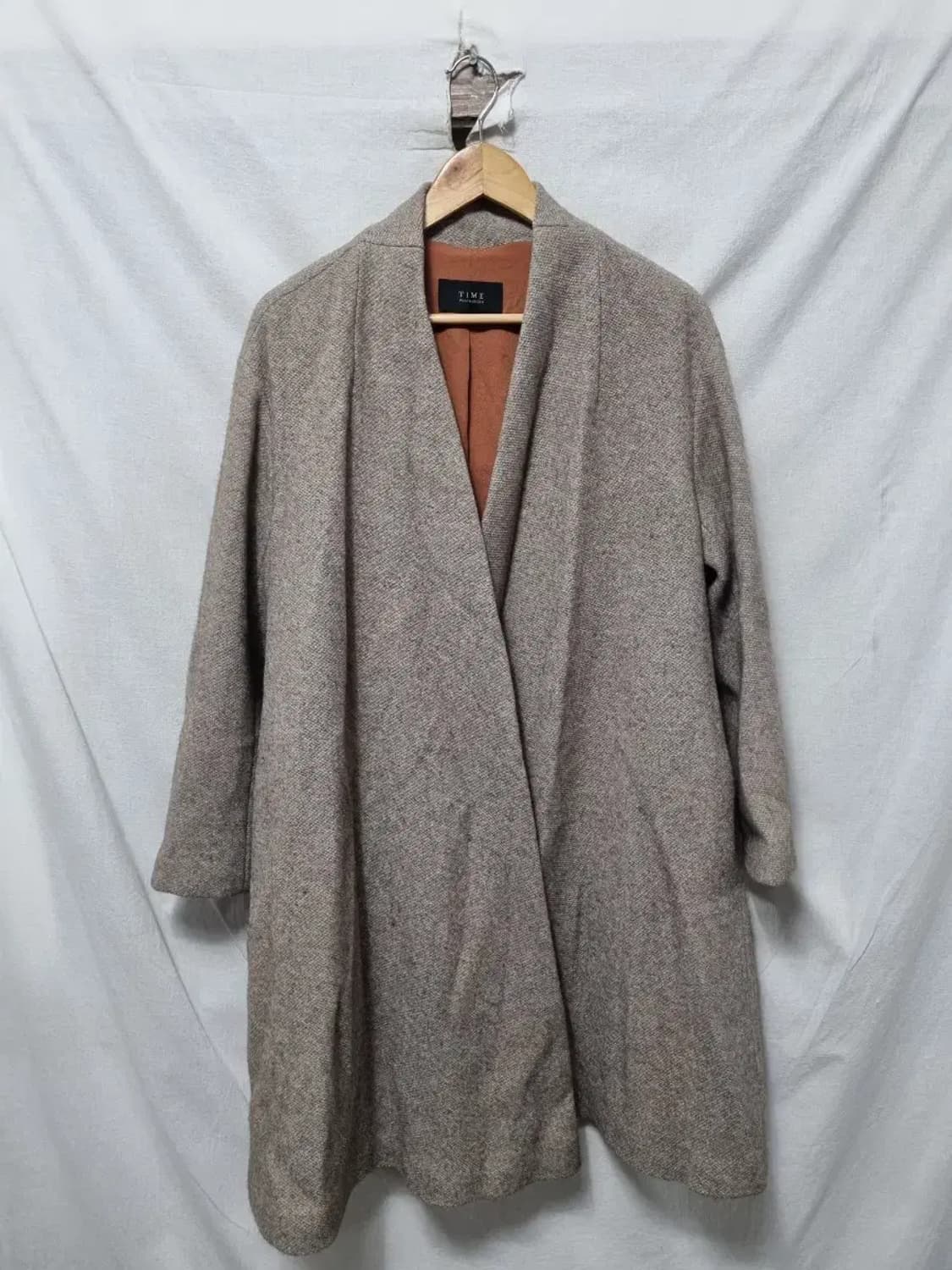 TIME 타임 브라운 루즈핏 코트 F 상품이미지1