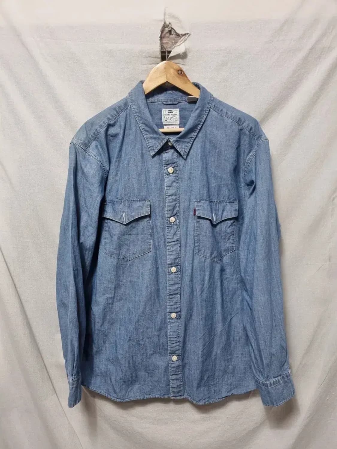 리바이스 웨스턴 데님 셔츠 XL 상품이미지1