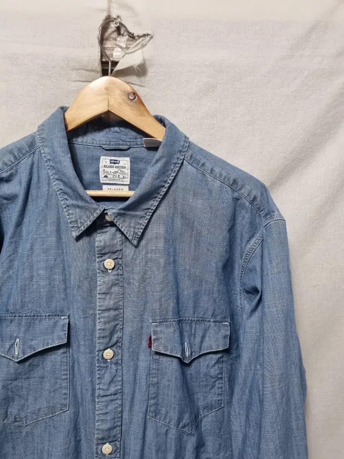 리바이스 웨스턴 데님 셔츠 XL 상품이미지3