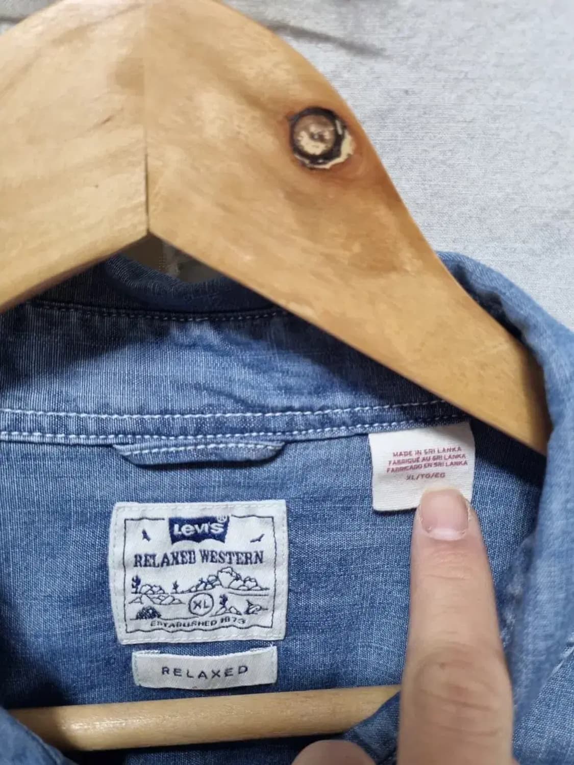 리바이스 웨스턴 데님 셔츠 XL 상품이미지4