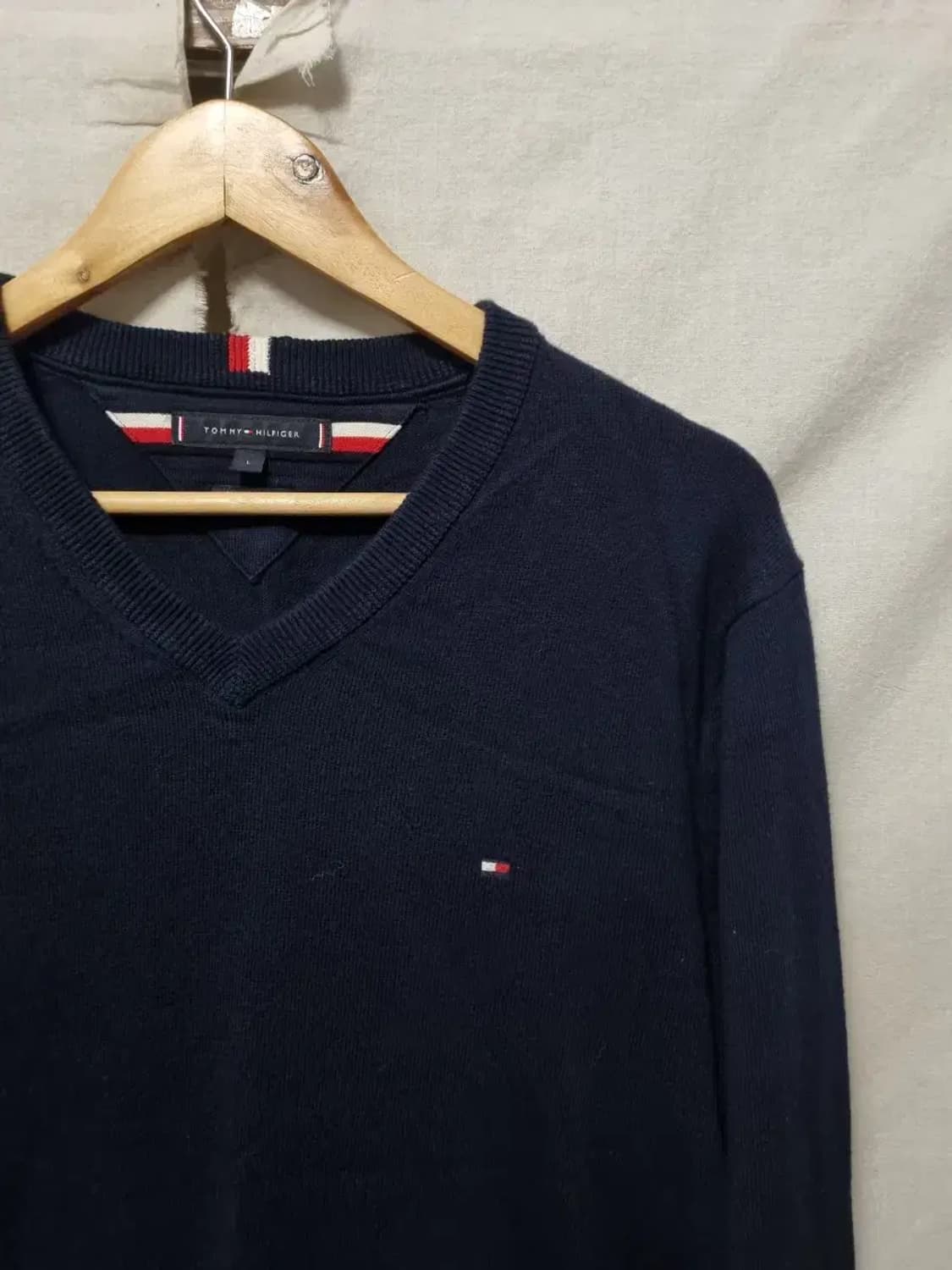 타미힐피거 브이넥 니트 L 상품이미지3
