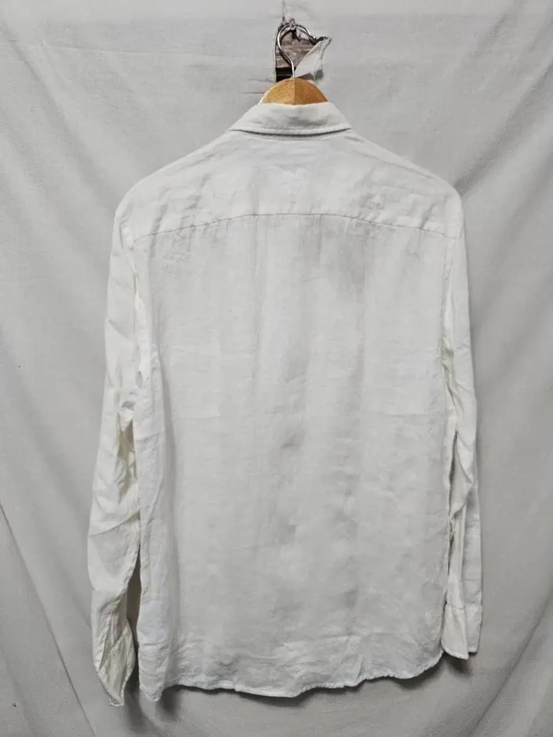 새상품) 타미힐피거 화이트 린넨 셔츠 M 상품이미지2