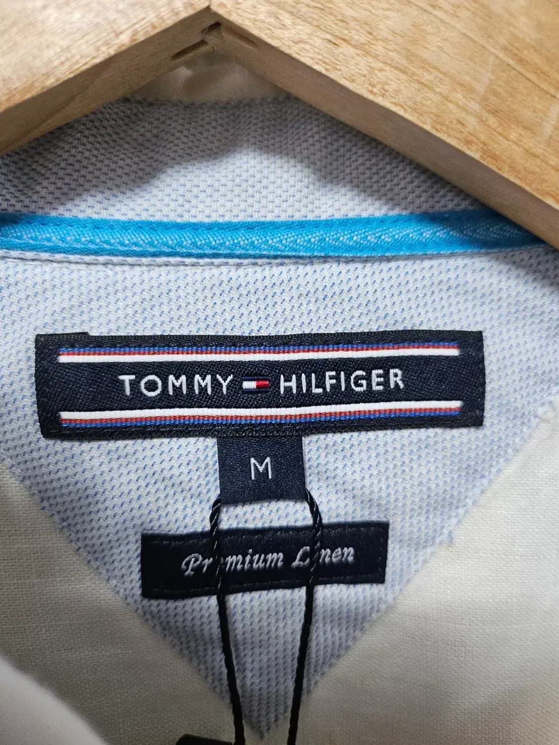 새상품) 타미힐피거 화이트 린넨 셔츠 M 상품이미지4
