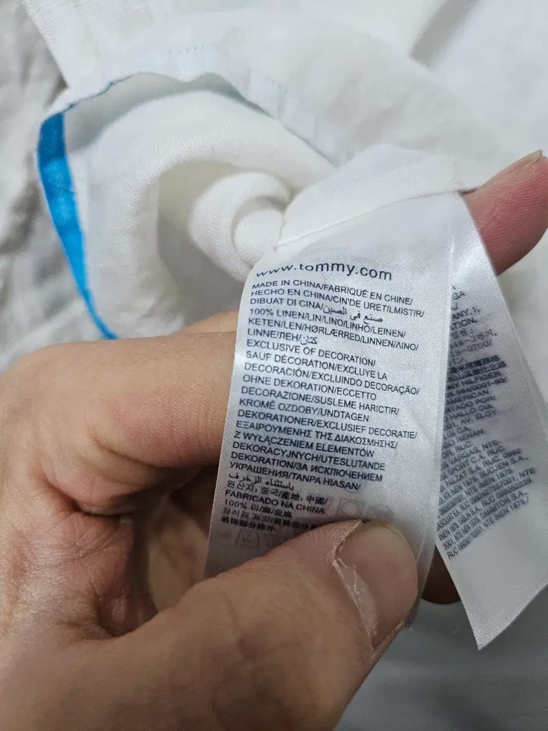 새상품) 타미힐피거 화이트 린넨 셔츠 M 상품이미지6