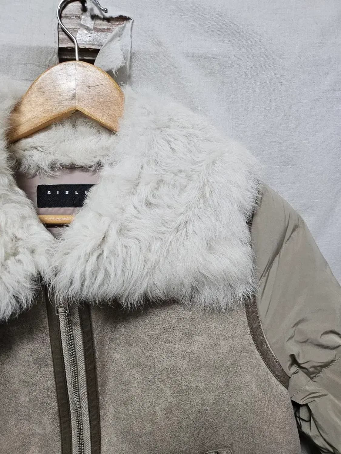 시슬리 스웨이드 무스탕 패딩 점퍼 90 상품이미지3