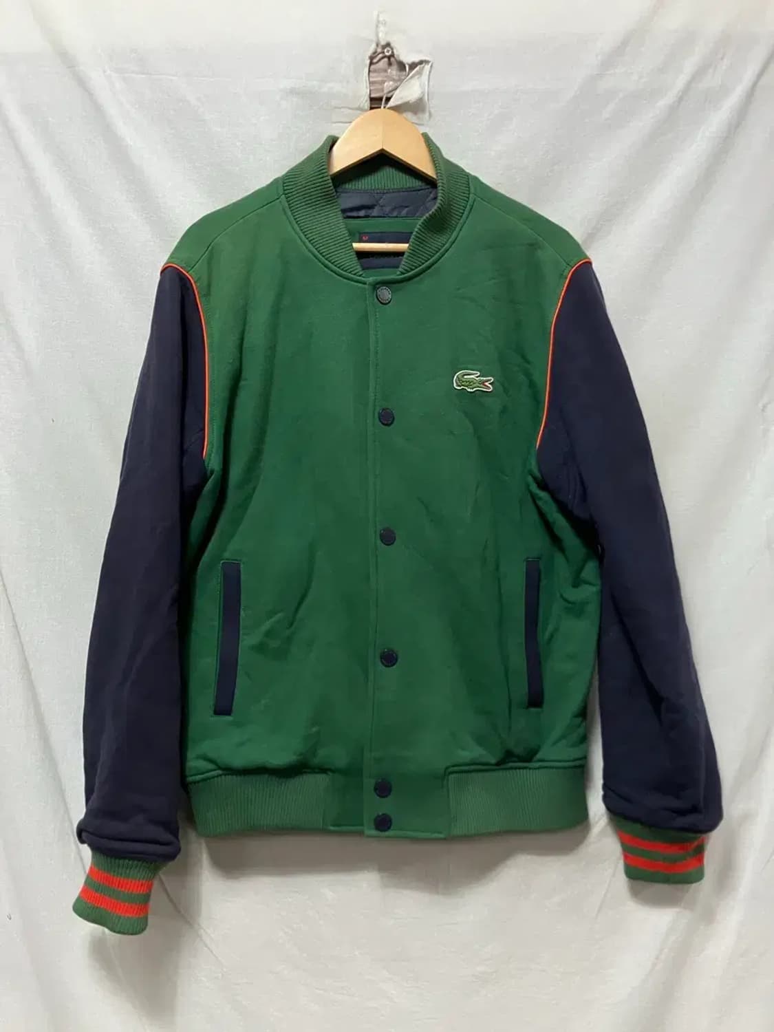 라코스테 그린 배색 야구 점퍼 52 상품이미지1