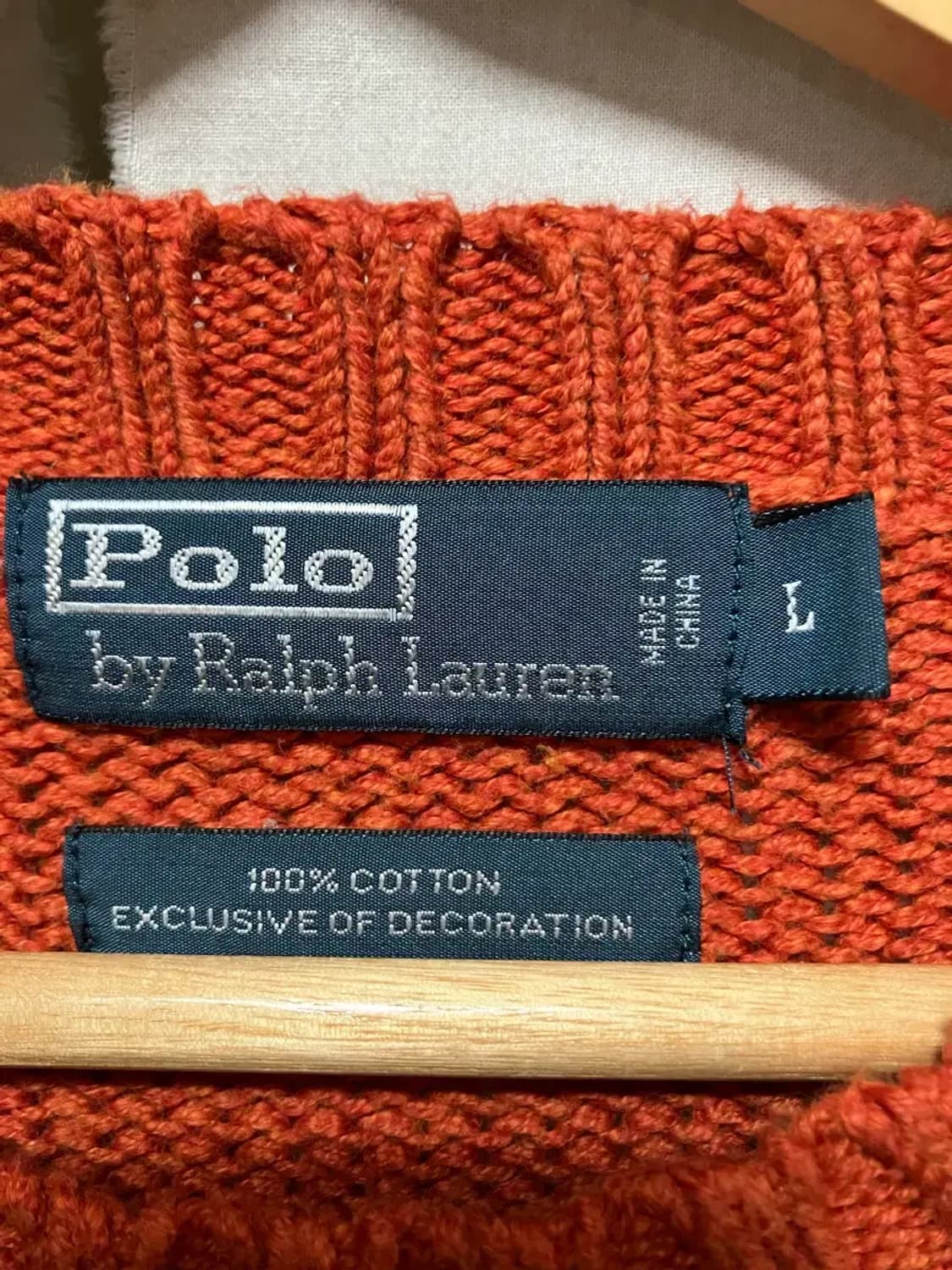 폴로 랄프로렌 오렌지 니트 스웨터 L 상품이미지4