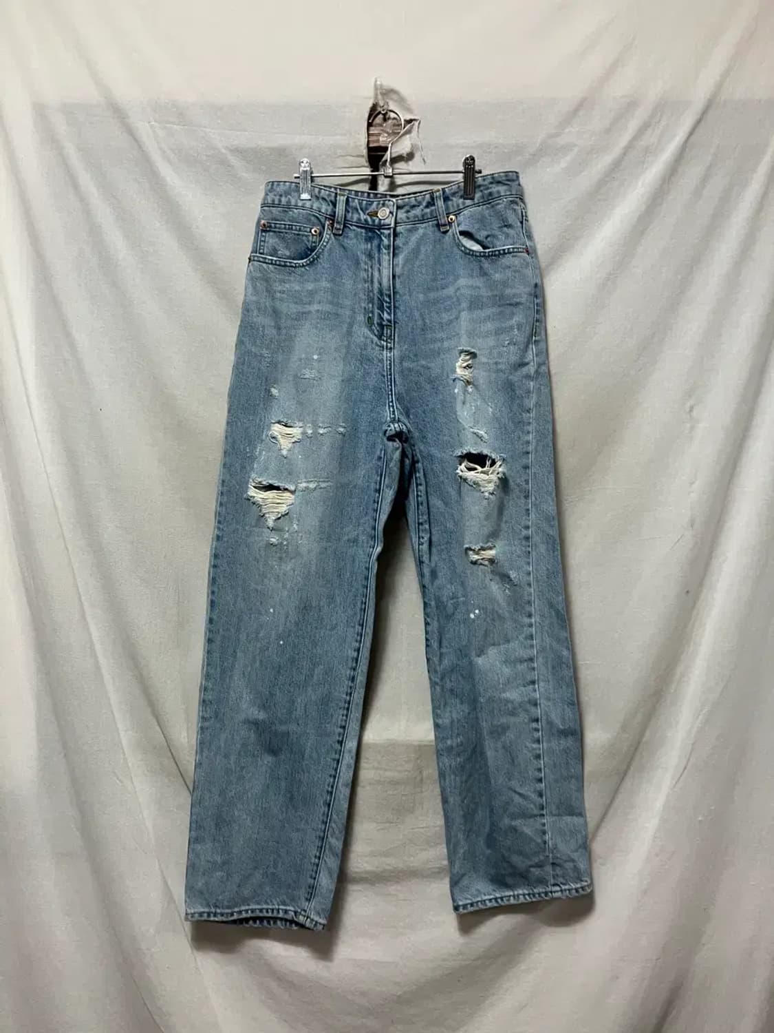 시스템 데미지 워싱 청바지 M (67-98) 상품이미지1