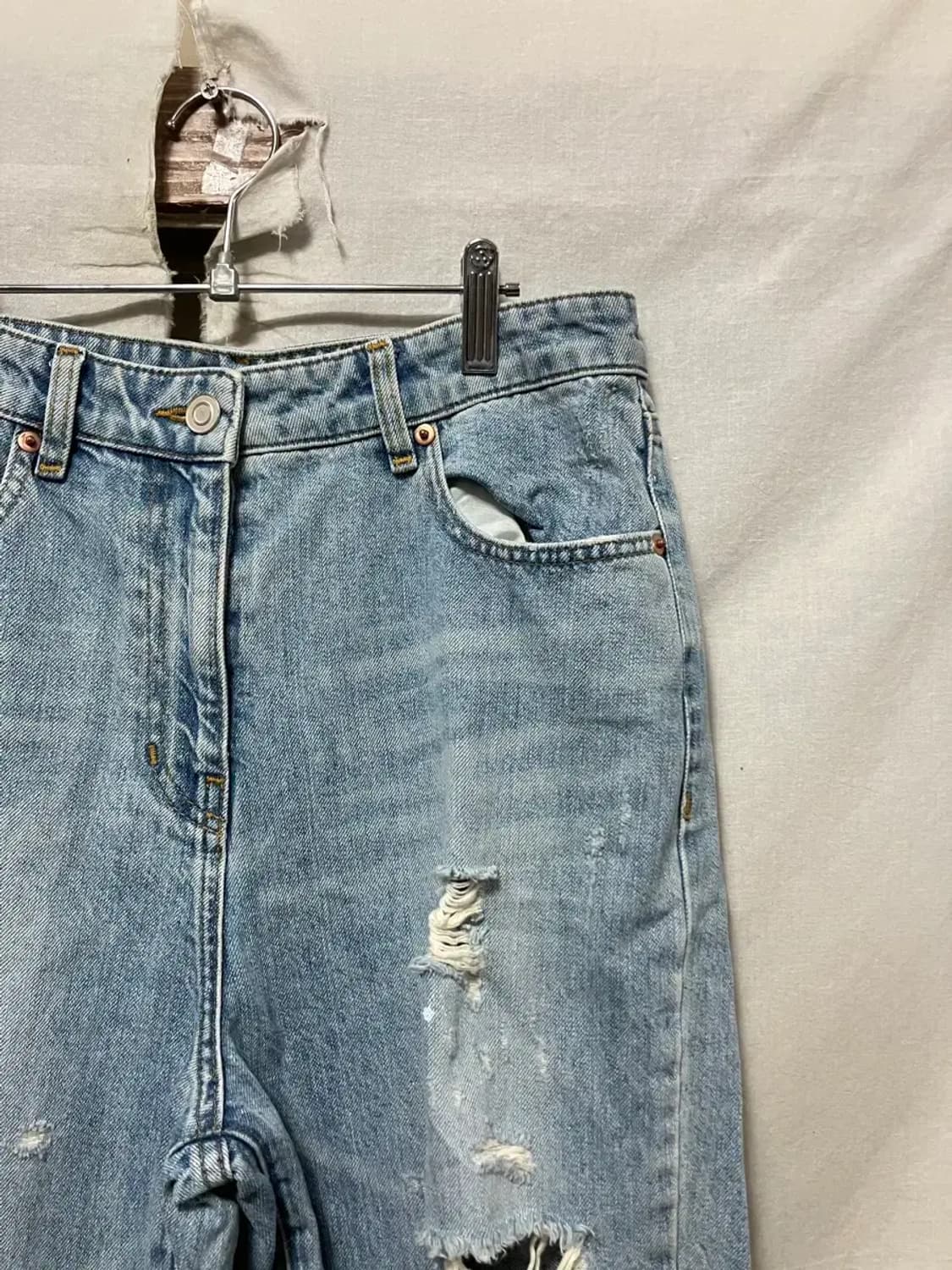 시스템 데미지 워싱 청바지 M (67-98) 상품이미지3